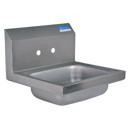 BK RESOURCES Hand Sink Stainless Steel, 2 Holes, 1-7/8" Drain, 14Óx10Óx5Ó BKHS-W-1410